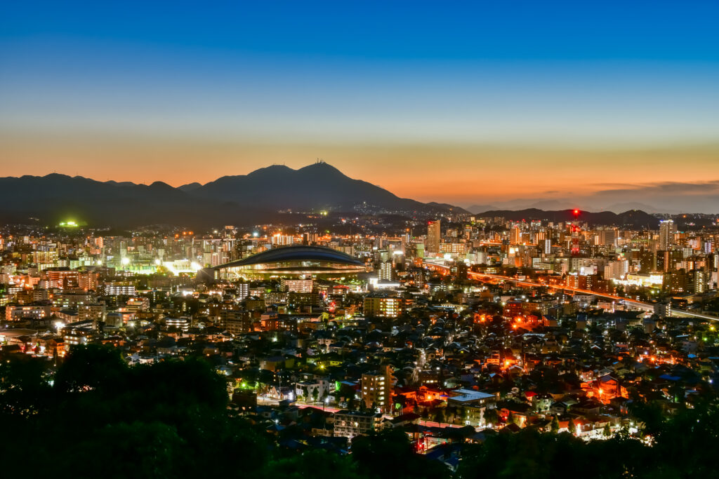 足立公園からの夜景